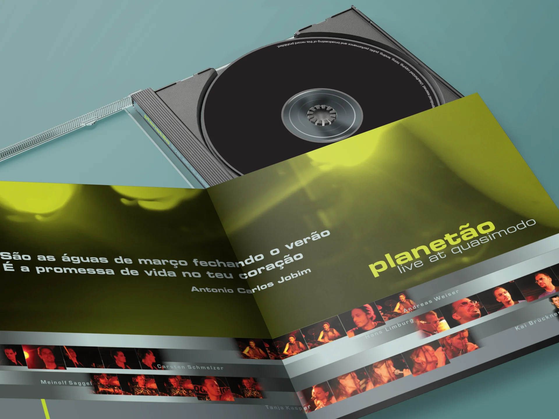 Artwork Album „Planetão Live at Quasimodo“ – Booklet und Labelprint